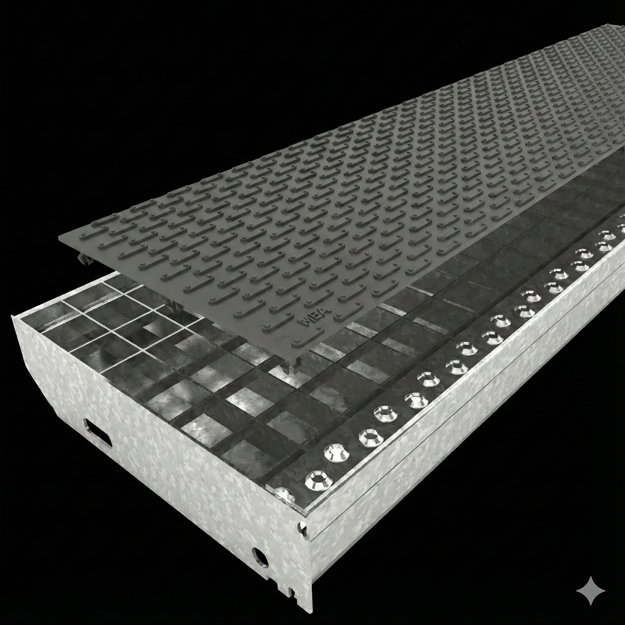 Zubehör für Gitterroststufen