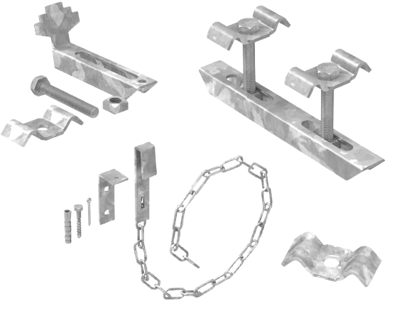 Gitterrostbefestigung