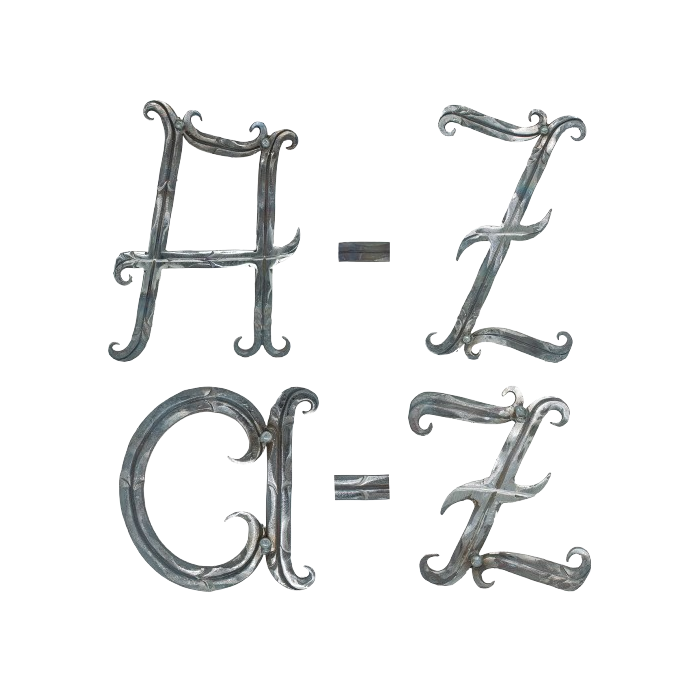 Schmiedeeisen Buchstaben