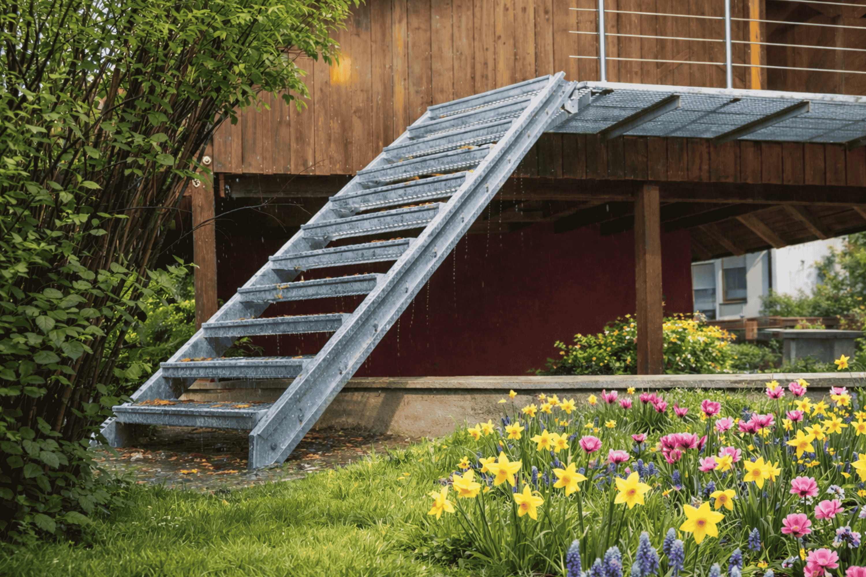 Gitterroststufen für Außentreppen – sicher & langlebig im Außenbereich