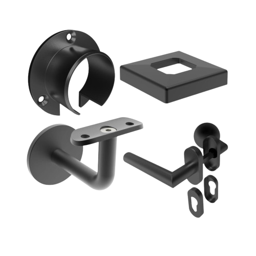 Black Lane - Pulverbeschichtete Edelstahl Teile